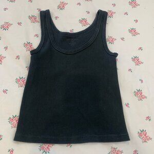 Brandy Melville Black Tank Top w/ neckline and straps detailing